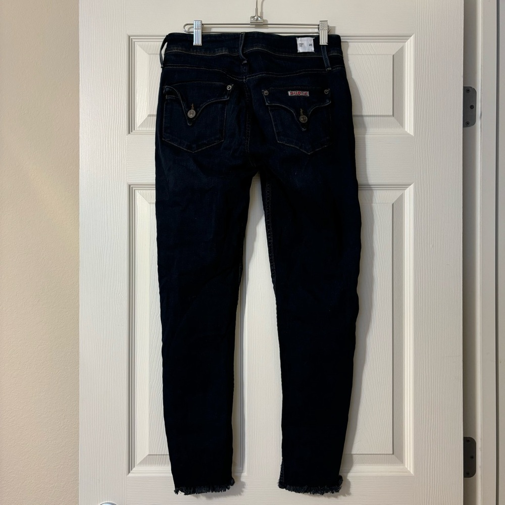 Hudson Cat Midrise Skinny Jeans with Step Hem, size 28